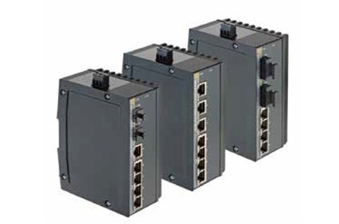 HARTING Ha-VIS eCon 3000 全千兆以太网交换机，支持 PoE / PoE+，内置 DC/DC 转换器